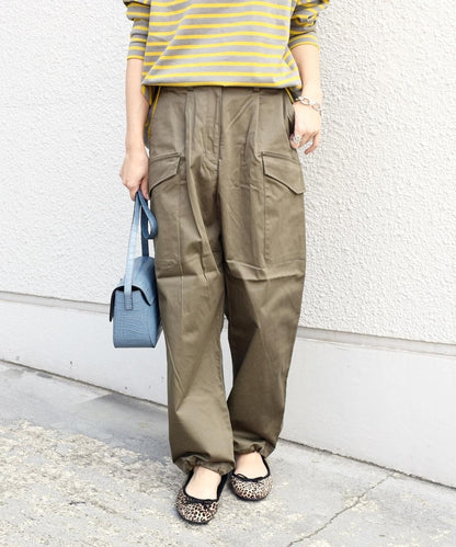 liflattie ships:サテンストレートカーゴパンツ