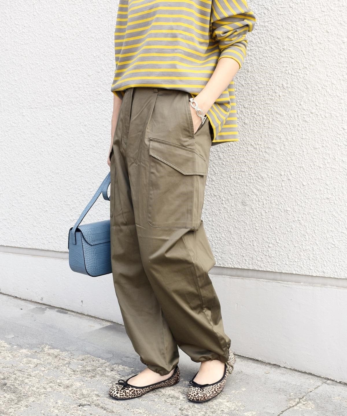 liflattie ships:サテンストレートカーゴパンツ
