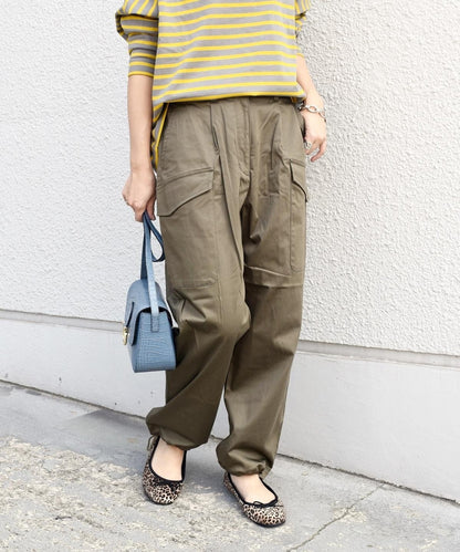 liflattie ships:サテンストレートカーゴパンツ
