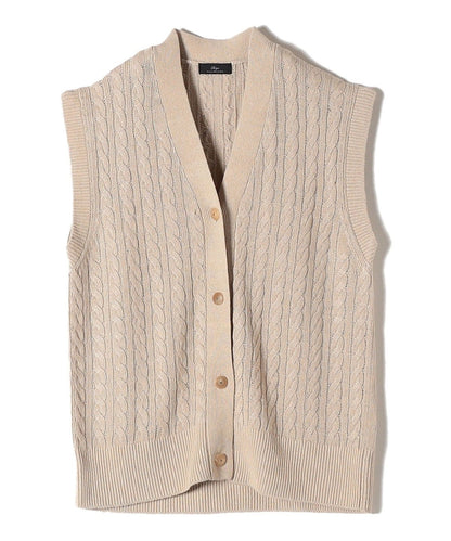 Primary Navy Label:シルクリネンケーブルベスト