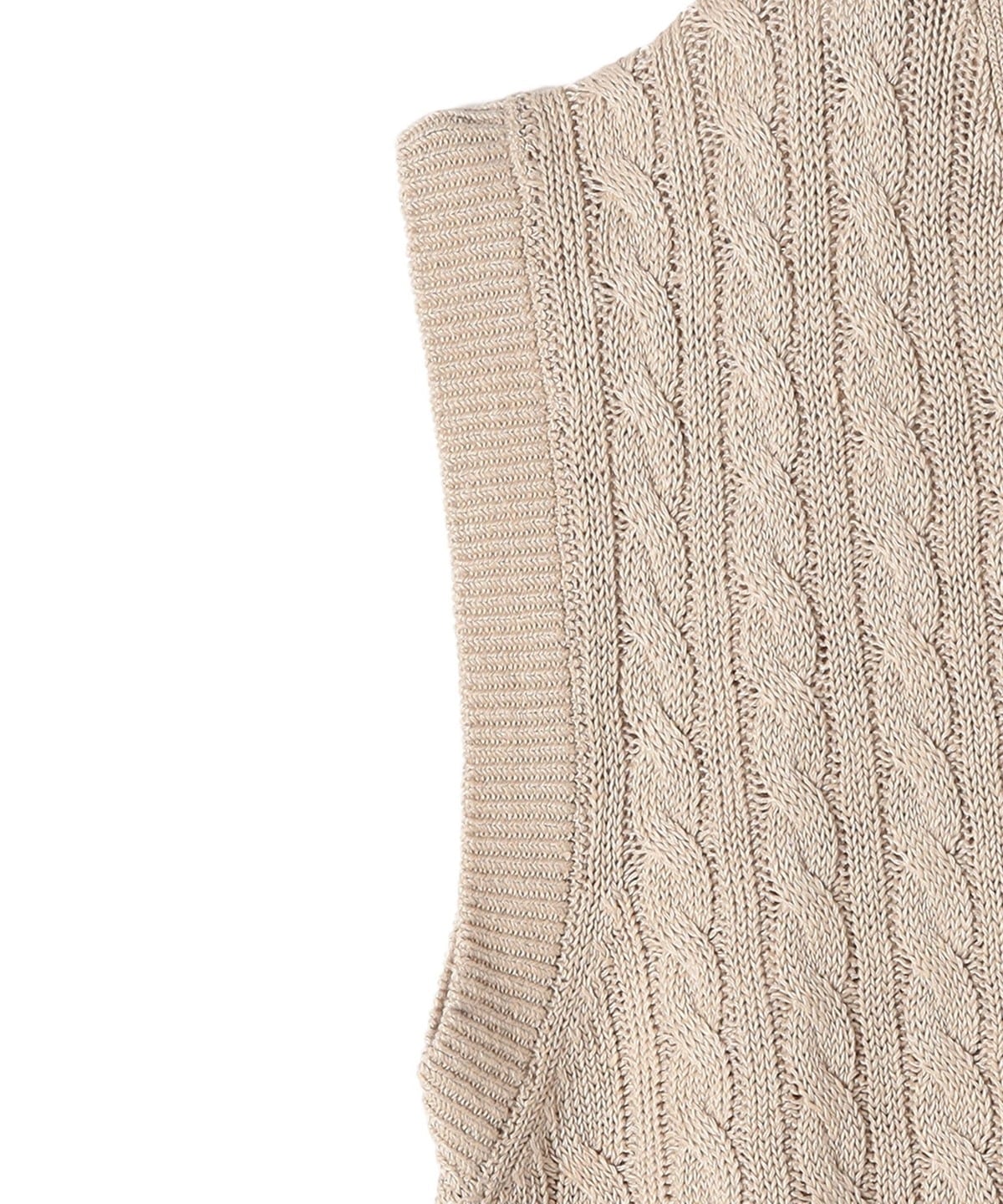 Primary Navy Label:シルクリネンケーブルベスト