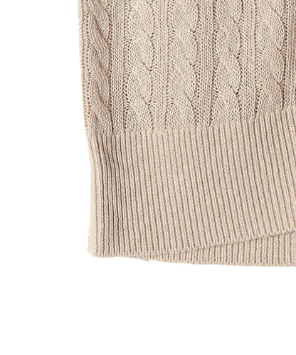 Primary Navy Label:シルクリネンケーブルベスト