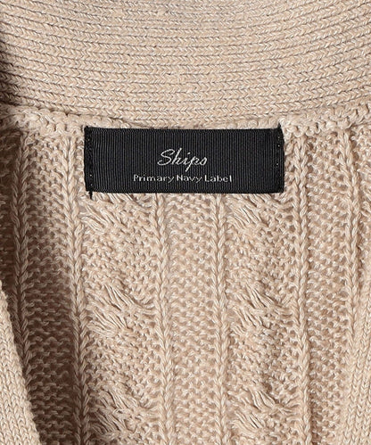 Primary Navy Label:シルクリネンケーブルベスト