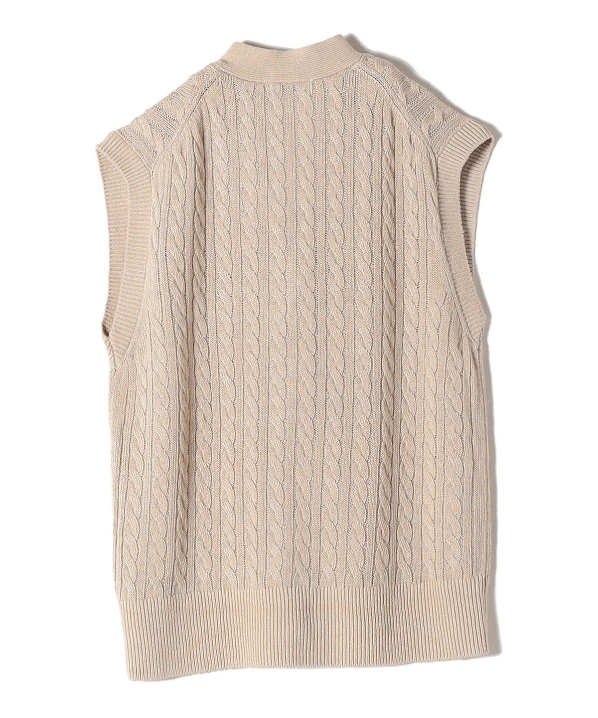 Primary Navy Label:シルクリネンケーブルベスト