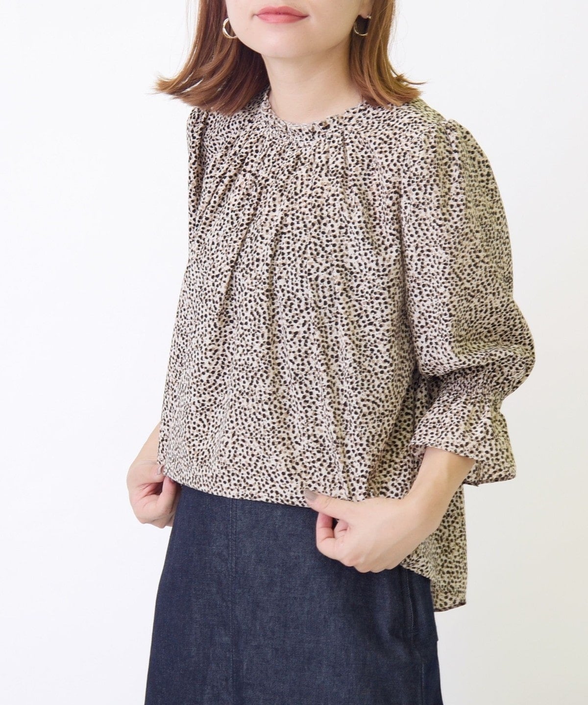 DEOFACTERプリントブラウス