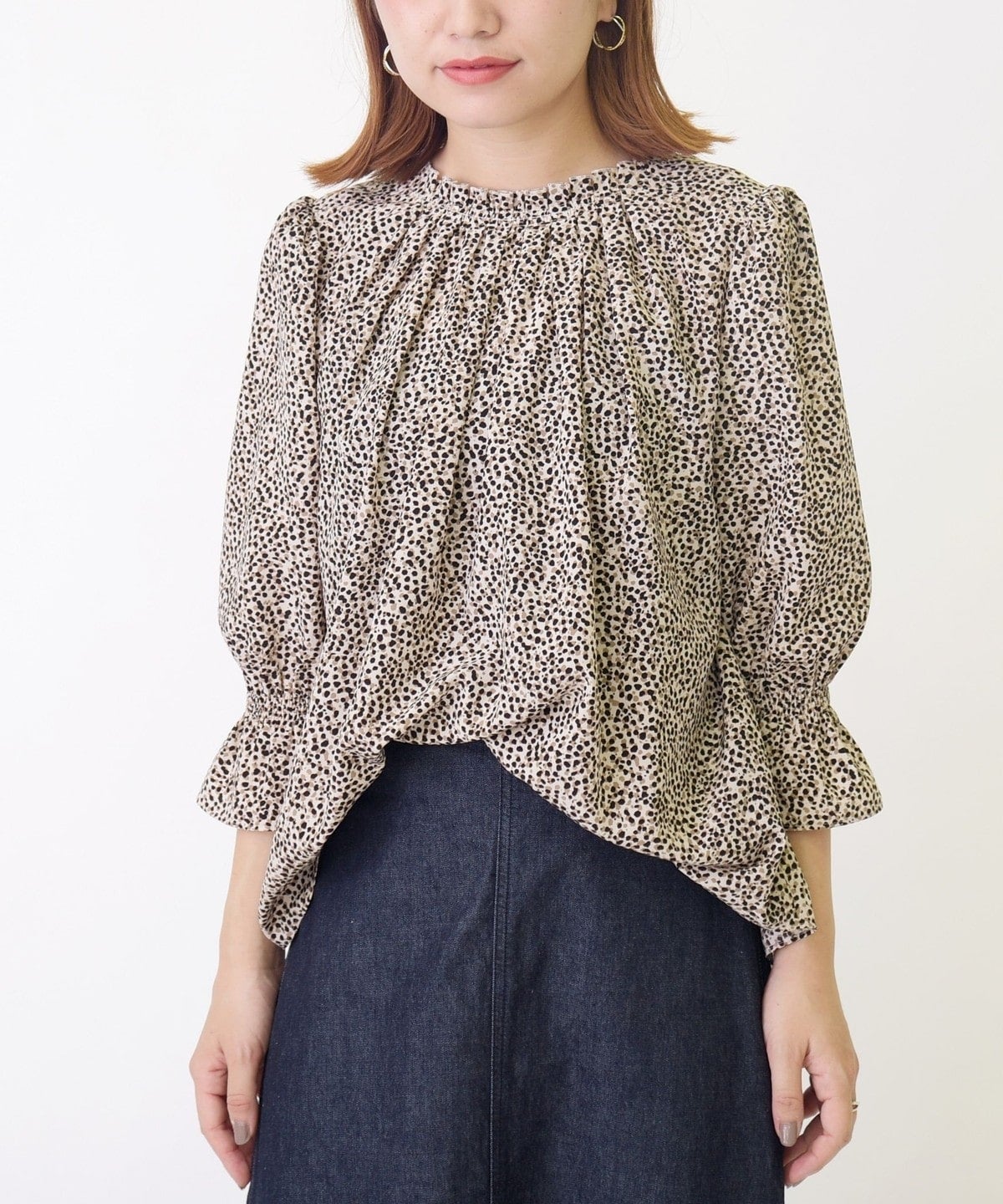 DEOFACTERプリントブラウス