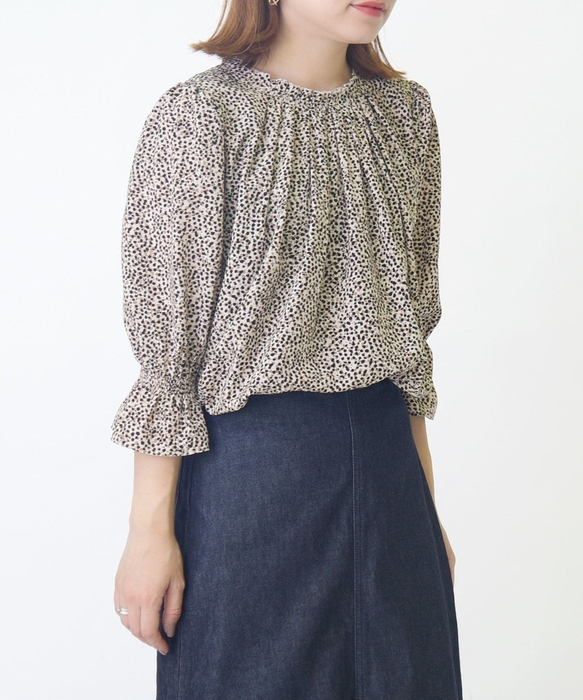 DEOFACTERプリントブラウス