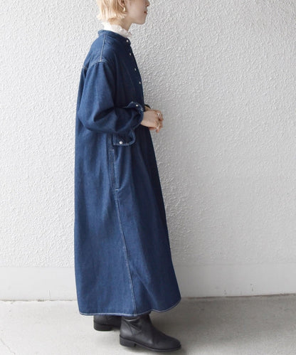 SHIPS any:〈ウォッシャブル〉デニム ブザム シャツ ワンピース［SHIPS any DENIM］
