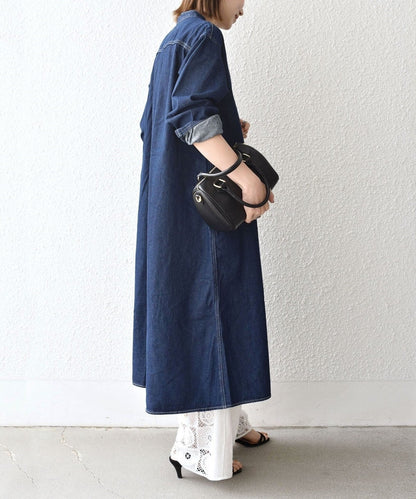SHIPS any:〈ウォッシャブル〉デニム ブザム シャツ ワンピース［SHIPS any DENIM］