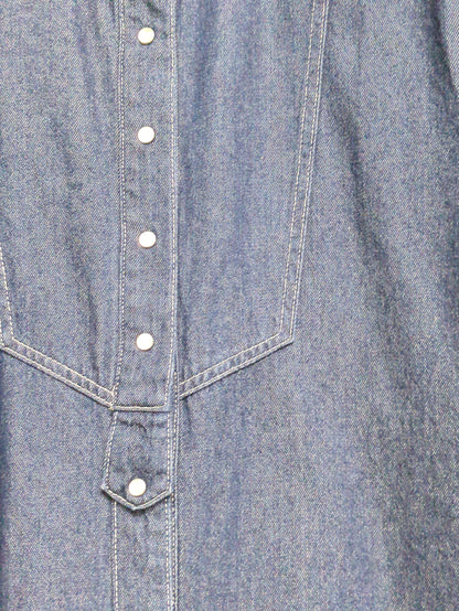 SHIPS any:〈ウォッシャブル〉デニム ブザム シャツ ワンピース［SHIPS any DENIM］