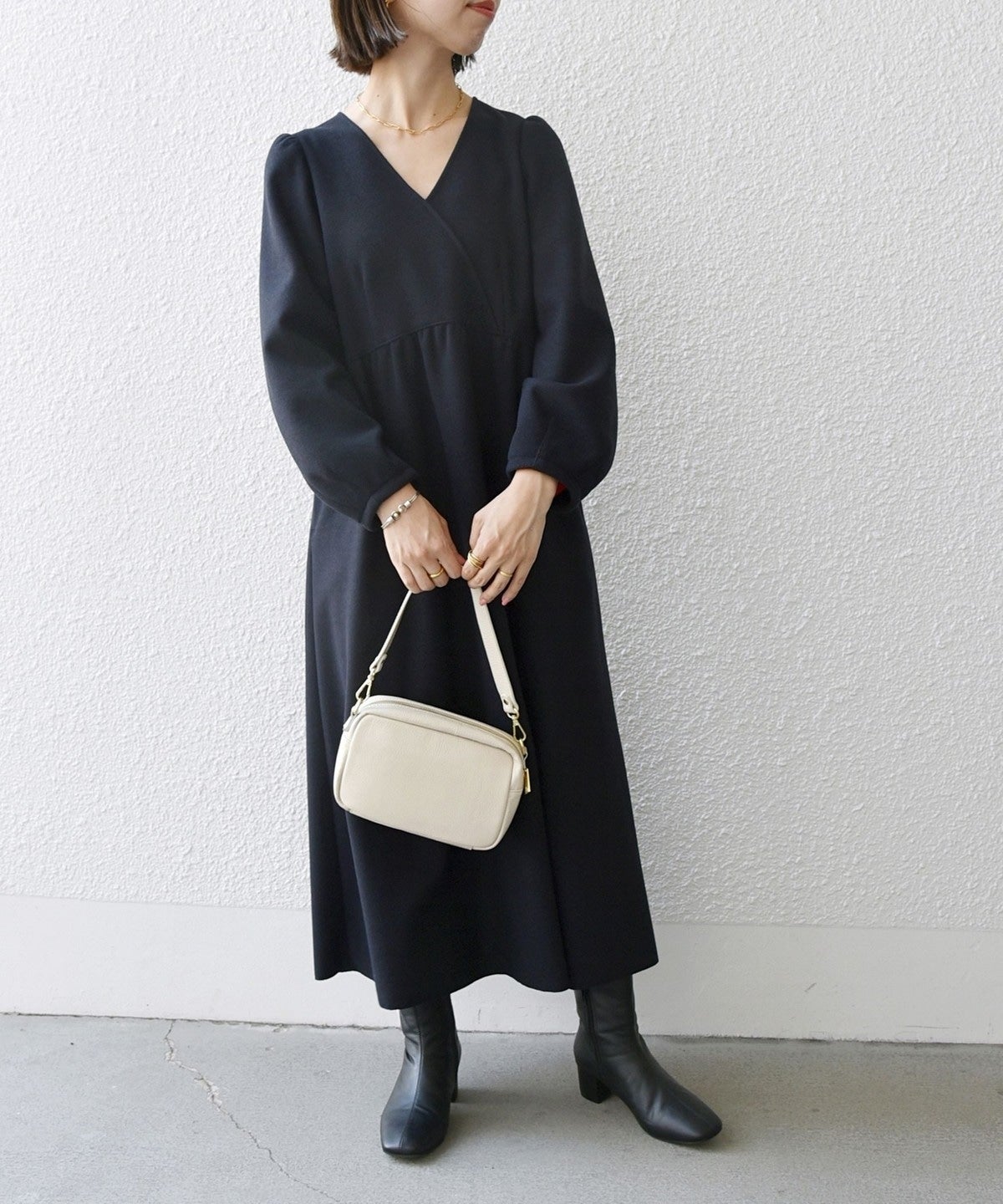 SHIPS any: エア ニードル ラップ デザイン ワンピース