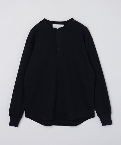 【SHIPS別注】THYARD:  ヘンリーネック サーマル 長袖 カットソー
