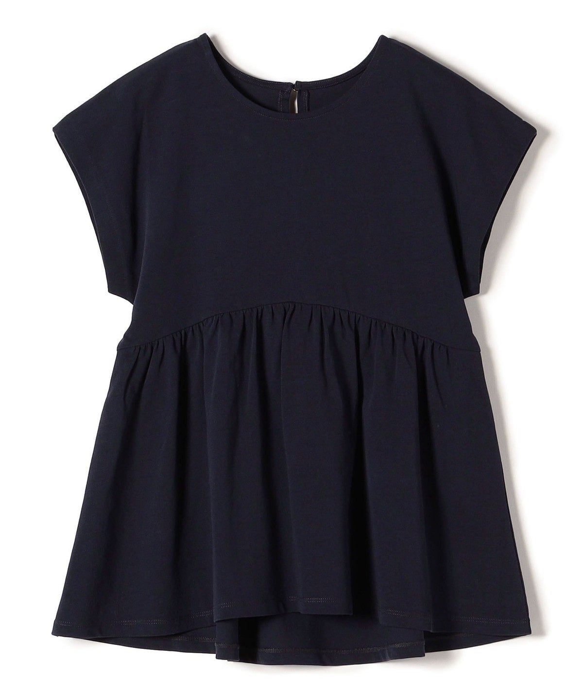 〈洗濯機可能〉コットン 天竺 ウエスト 切替 ギャザー プルオーバー