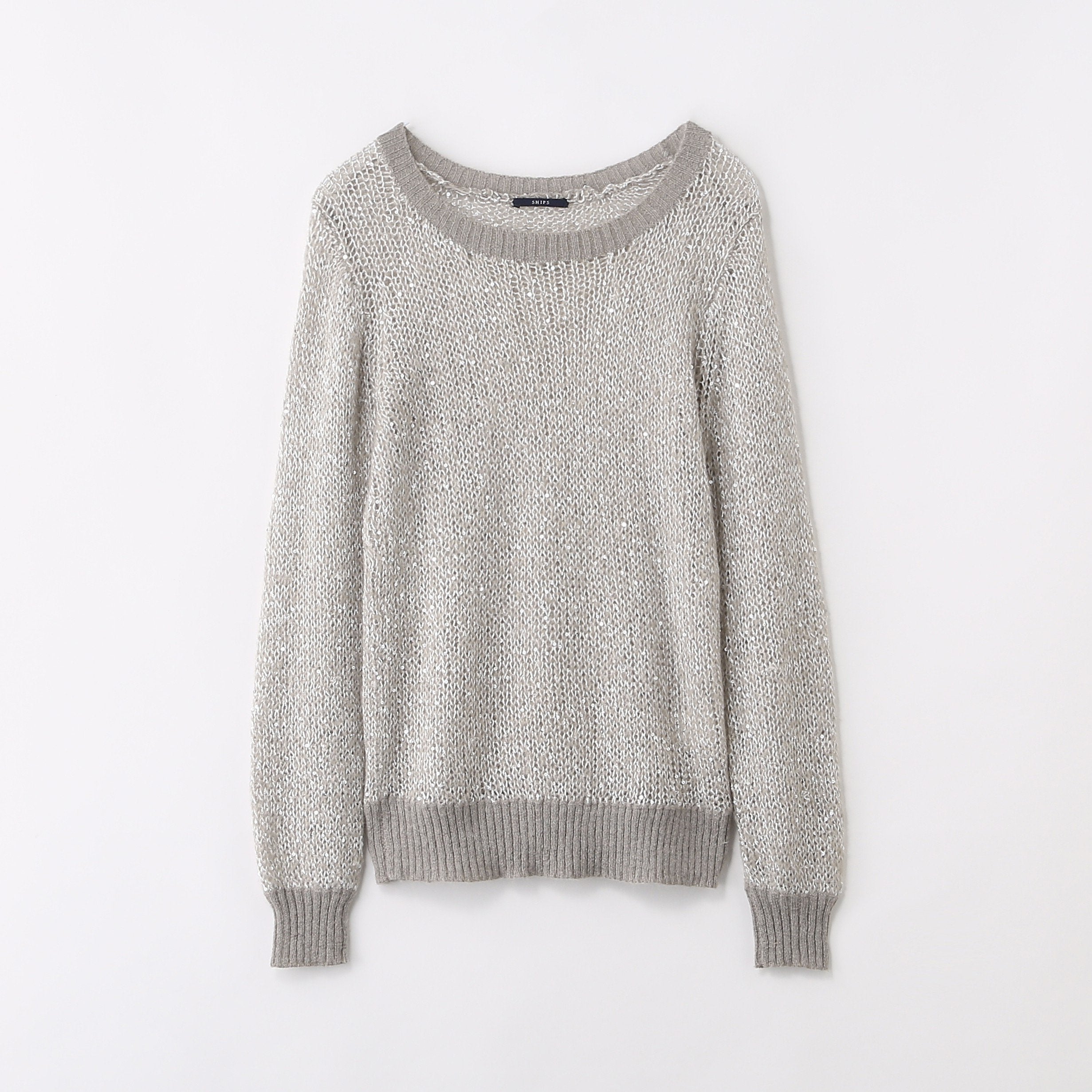 「SHIPS」 長袖ニット ONE SIZE ライトグレー レディース SHIPS:ニット/セーター / ONE SIZE / ライトグレー | SHIPS