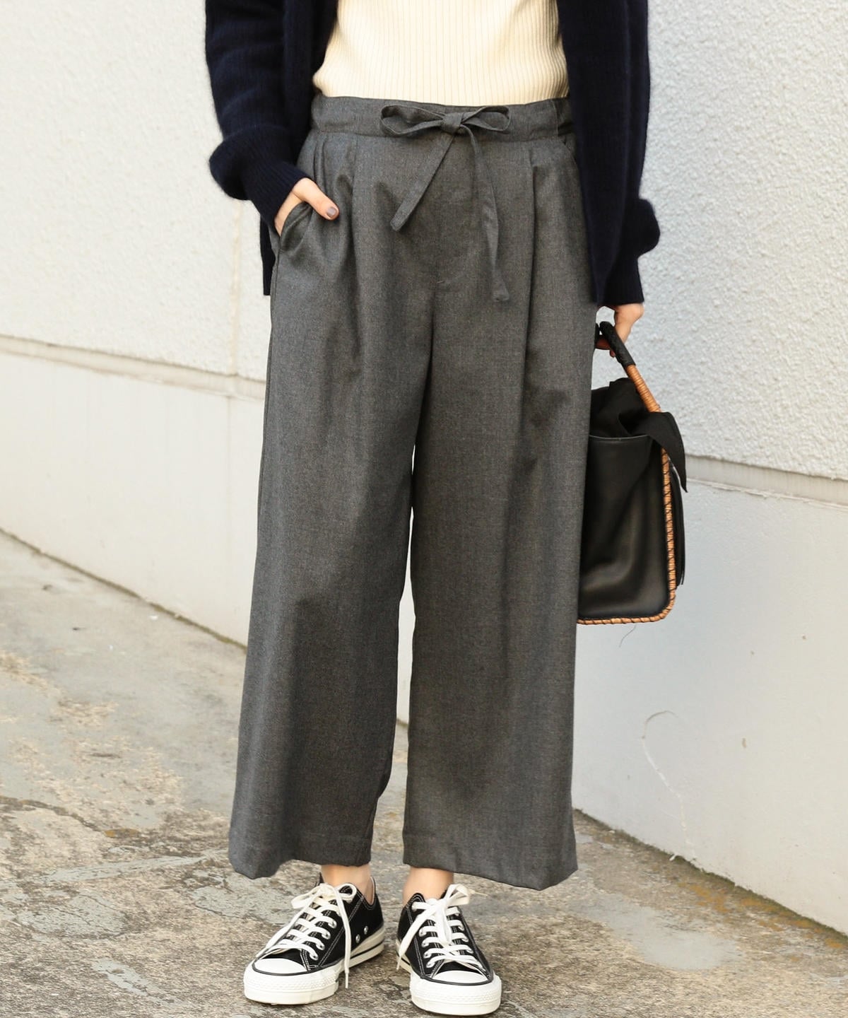 SHIPS Days STANDARD:WOOL TUCK WIDE PANTS