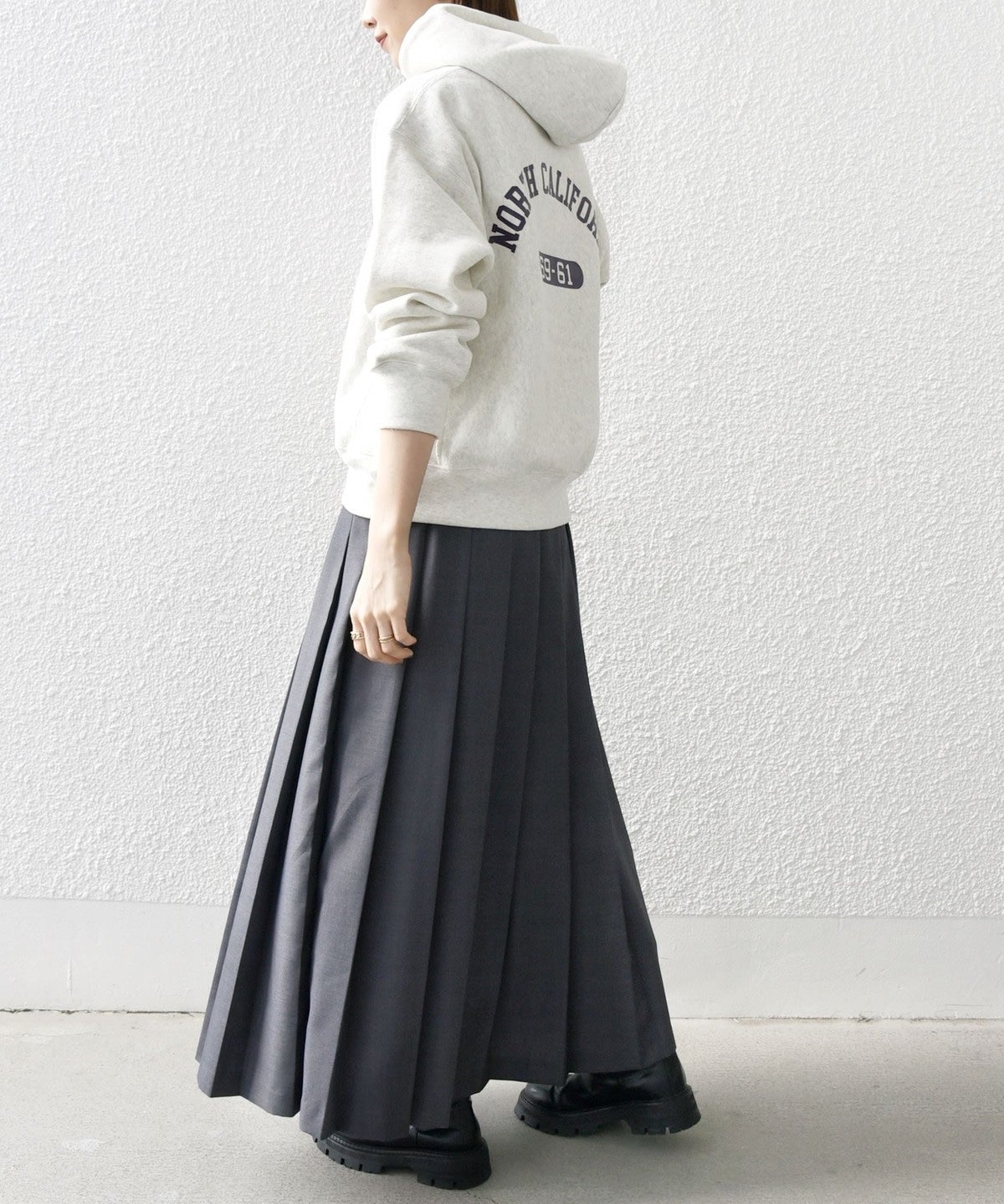 SHIPS any: ウーステッド ワイド プリーツ マキシ スカート 2