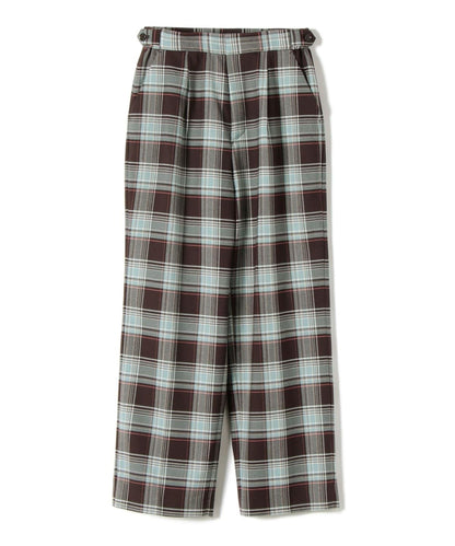 〈手洗い可能〉ウールチェックパンツ