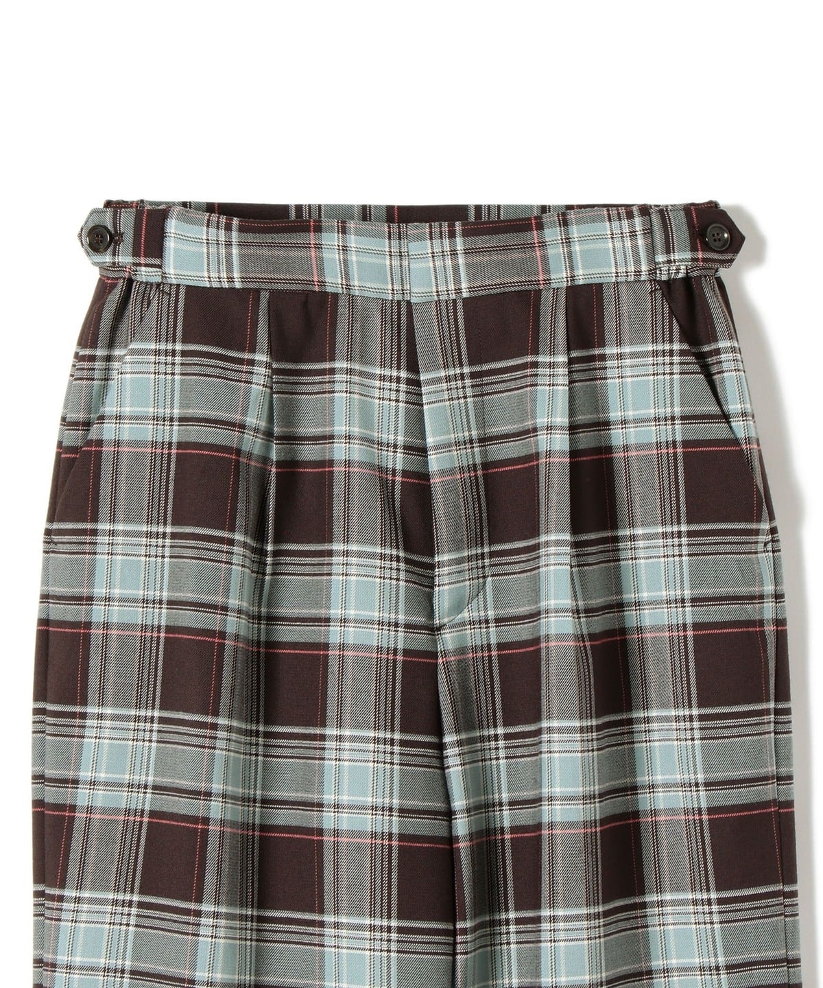 〈手洗い可能〉ウールチェックパンツ