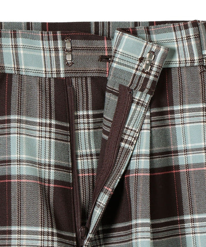 〈手洗い可能〉ウールチェックパンツ