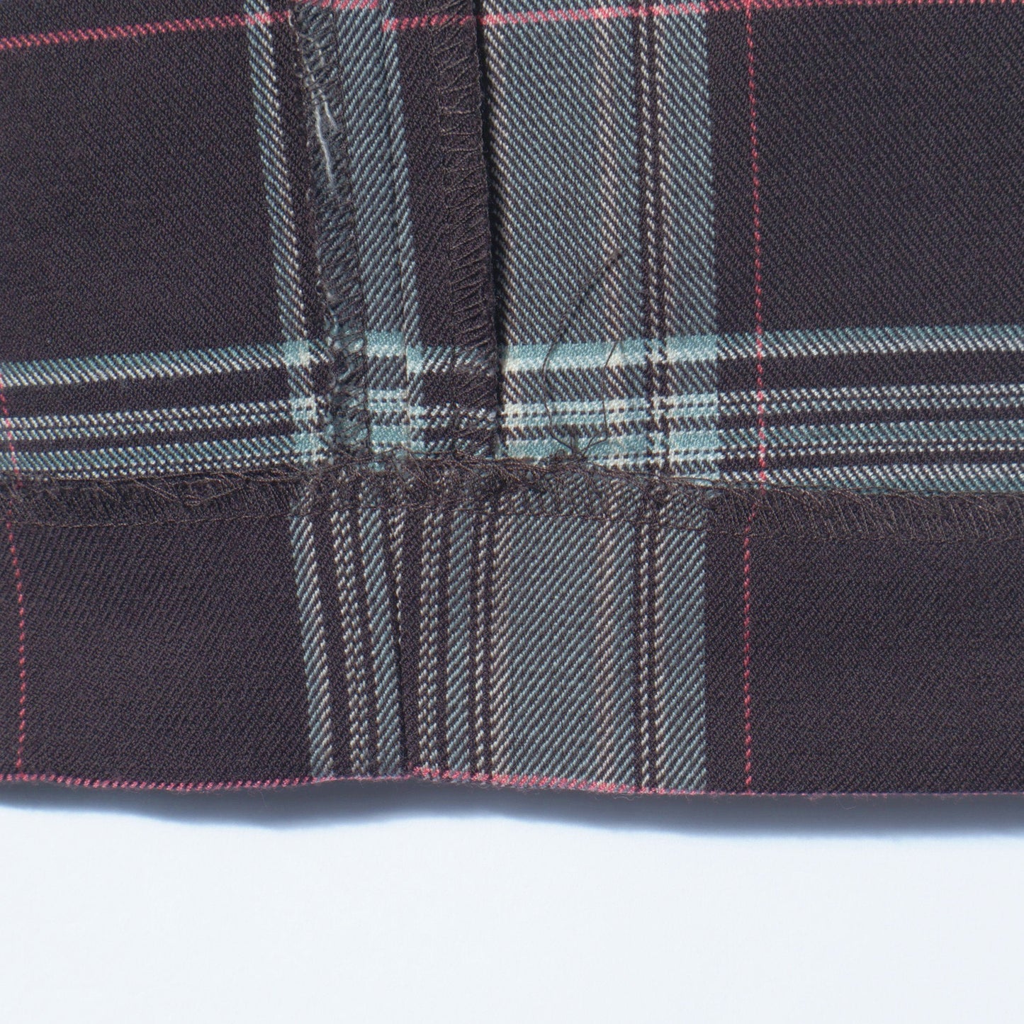 〈手洗い可能〉ウールチェックパンツ