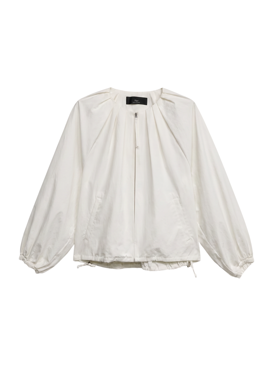SHIPS Primary Navy Label:〈手洗い可能〉タイプライター ギャザー ブルゾン