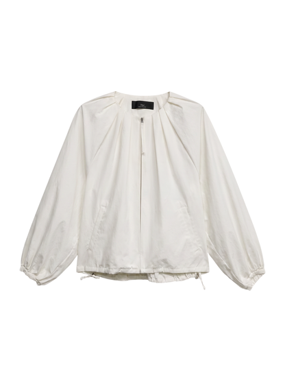 SHIPS Primary Navy Label:〈手洗い可能〉タイプライター ギャザー ブルゾン