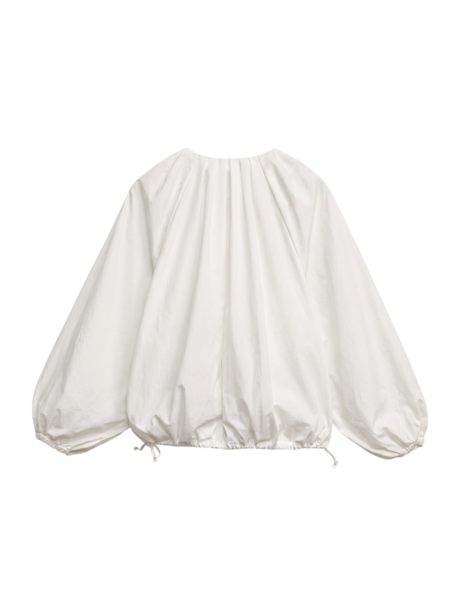 SHIPS Primary Navy Label:〈手洗い可能〉タイプライター ギャザー ブルゾン