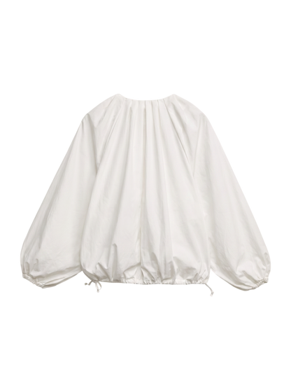 SHIPS Primary Navy Label:〈手洗い可能〉タイプライター ギャザー ブルゾン