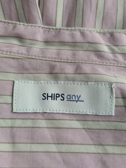 SHIPS any:バンドカラーシャツ
