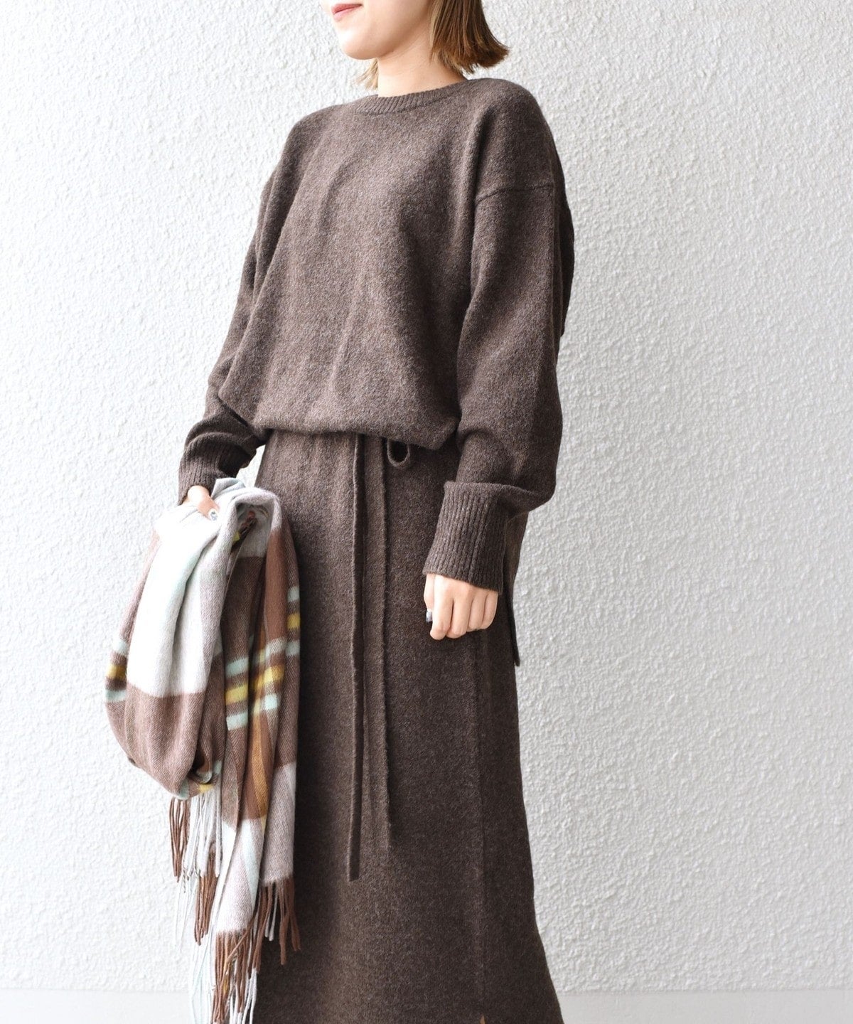 【WEB限定】〈手洗い可能〉ブラウジングベルトワンピース