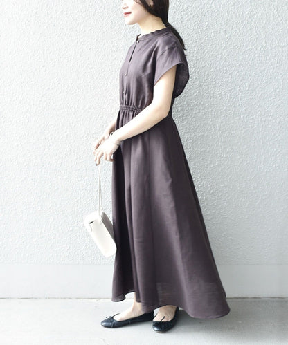 〈手洗い可能〉テレデランカットオフカラーワンピース