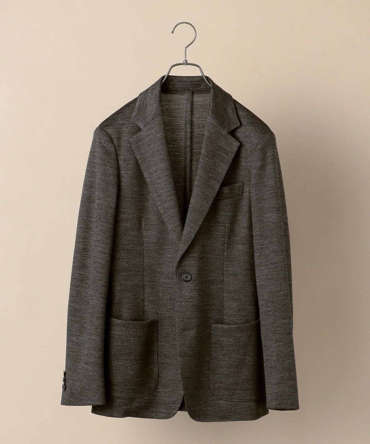 SD: 【手洗い可能】ジャージー ラミー ウォッシャブル チャコールグレー ジャケット