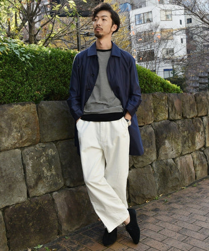 SHIPS: ロロピアーナ社製生地 【RAIN SYSTEM】コットン ステンカラーコート