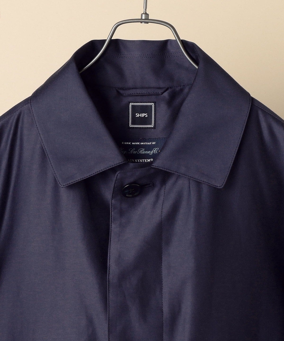 SHIPS: ロロピアーナ社製生地 【RAIN SYSTEM】コットン ステンカラー