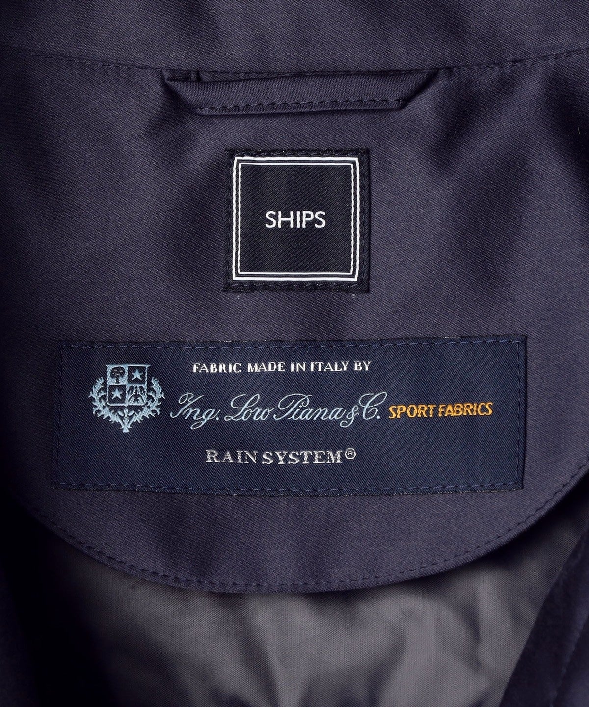SHIPS: ロロピアーナ社製生地 【RAIN SYSTEM】コットン ステンカラーコート