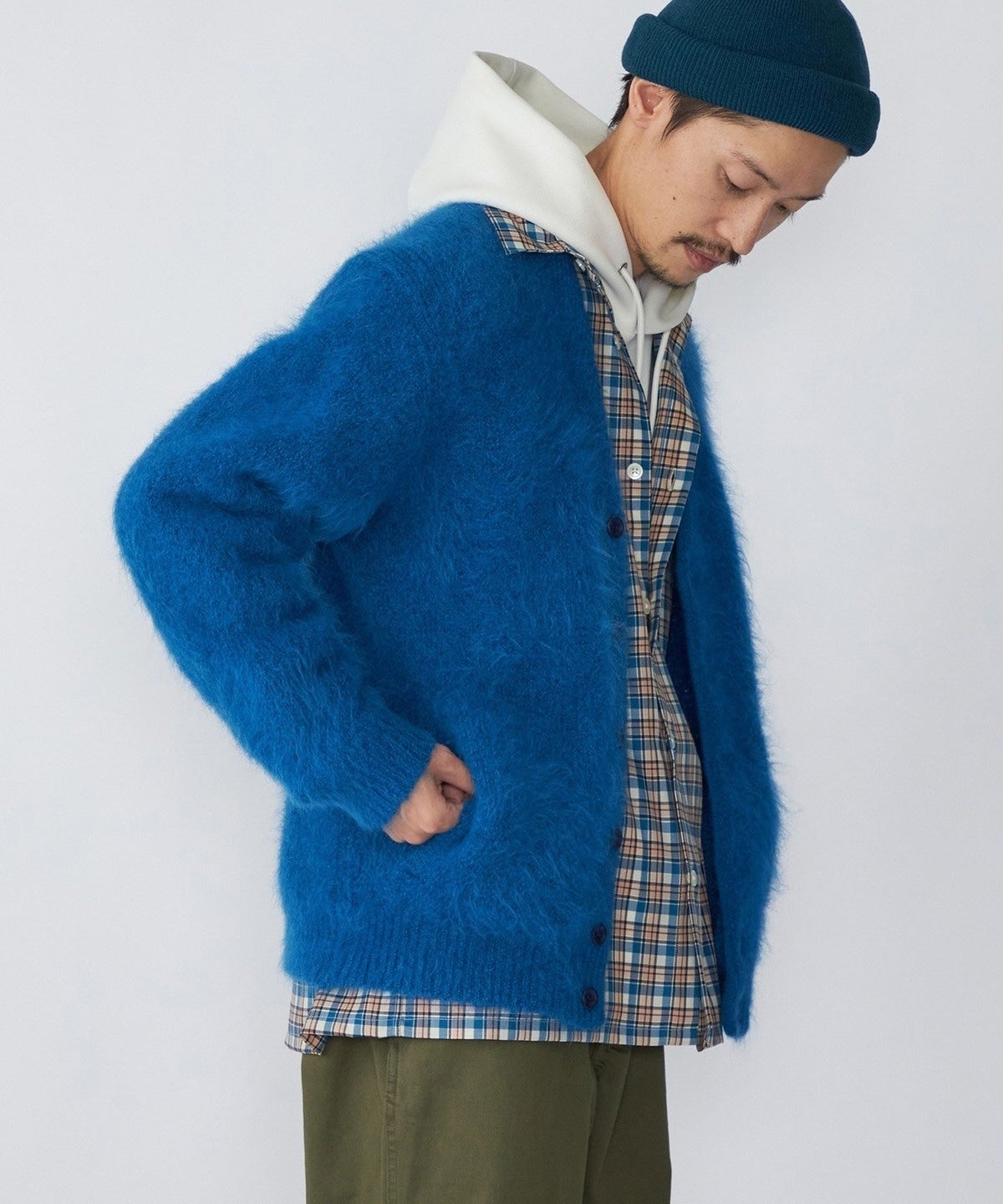 SHIPS: スリアルパカ Vネック カーディガン