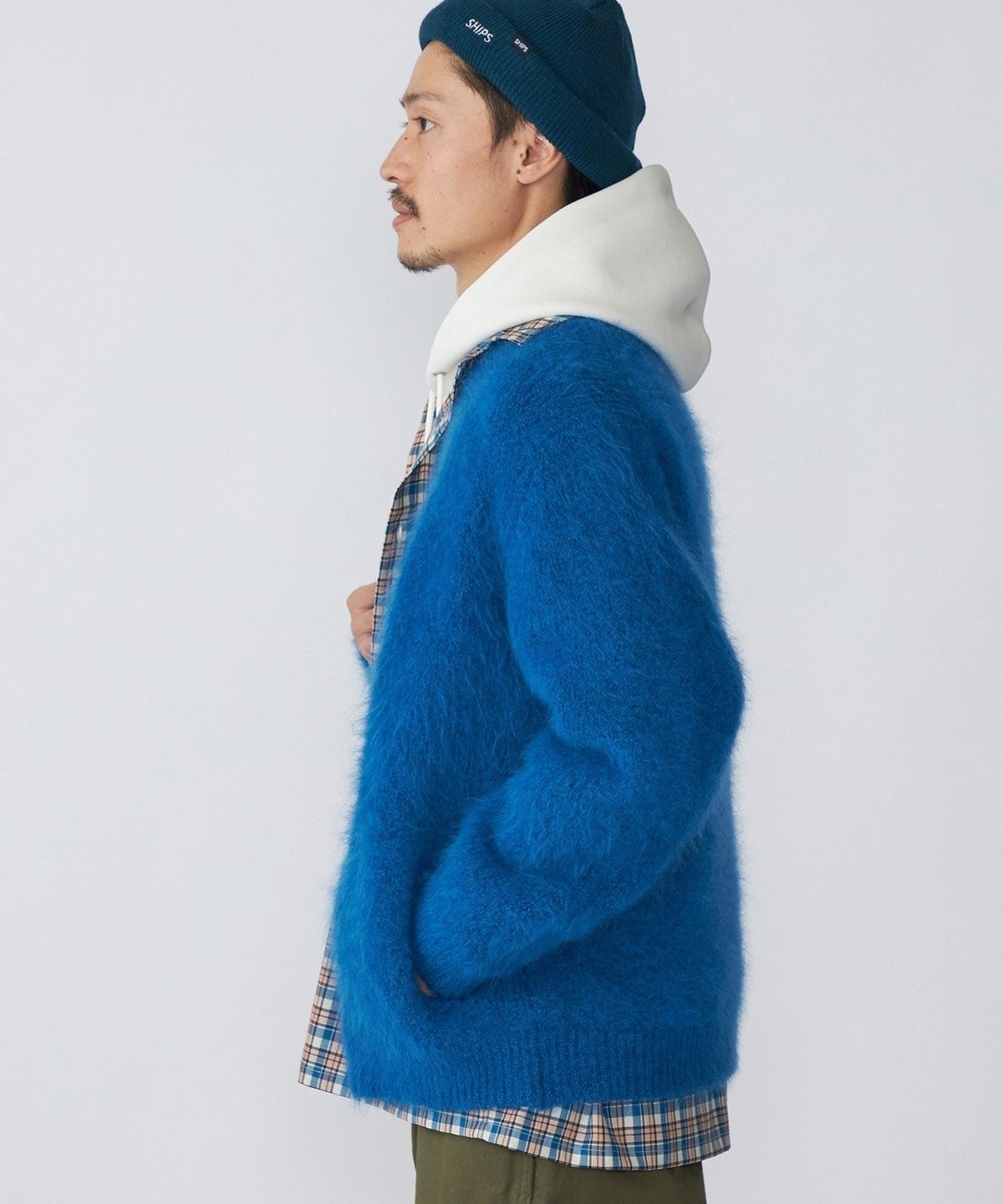 SHIPS: スリアルパカ Vネック カーディガン