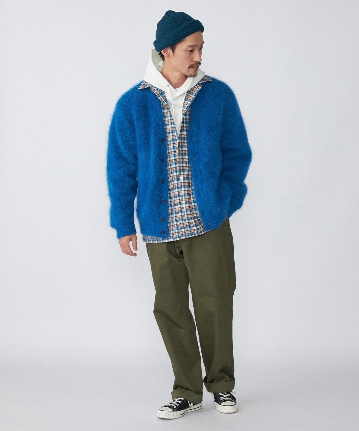 SHIPS: スリアルパカ Vネック カーディガン