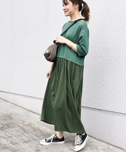 【WEB限定】ソフトタッチ切り替えワンピース