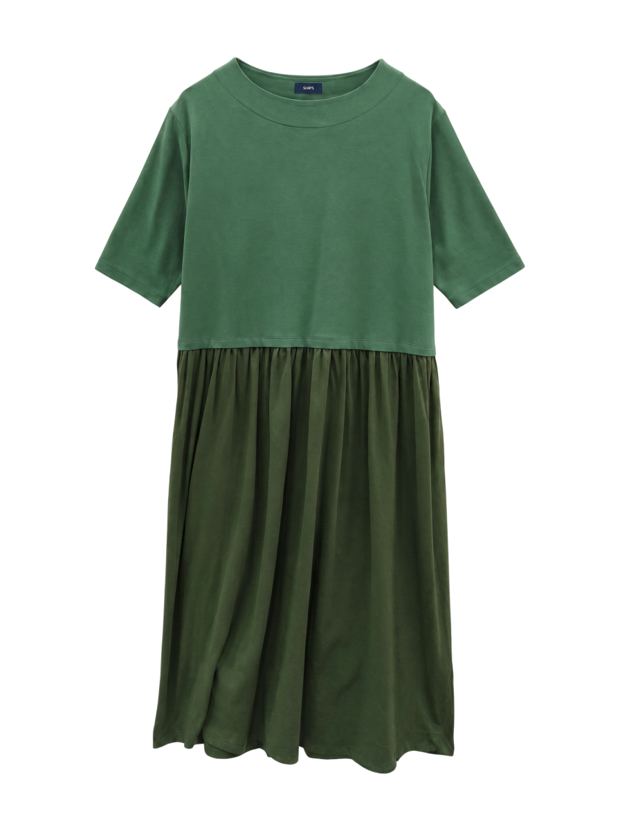 【WEB限定】ソフトタッチ切り替えワンピース