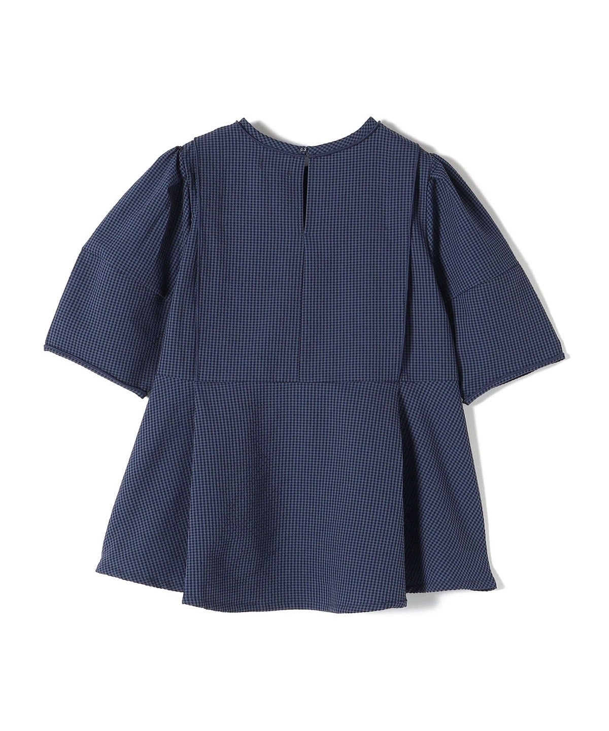 0 x ones:〈洗濯機可能〉サッカー ウエスト ペプラム ブラウス