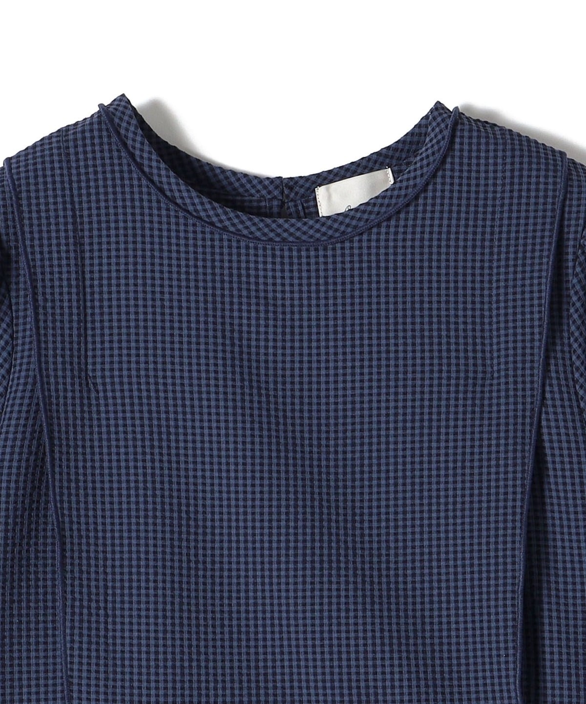 0 x ones:〈洗濯機可能〉サッカー ウエスト ペプラム ブラウス