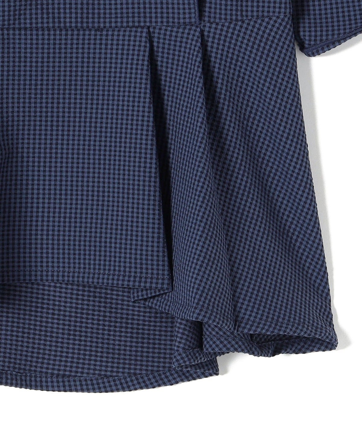 0 x ones:〈洗濯機可能〉サッカー ウエスト ペプラム ブラウス