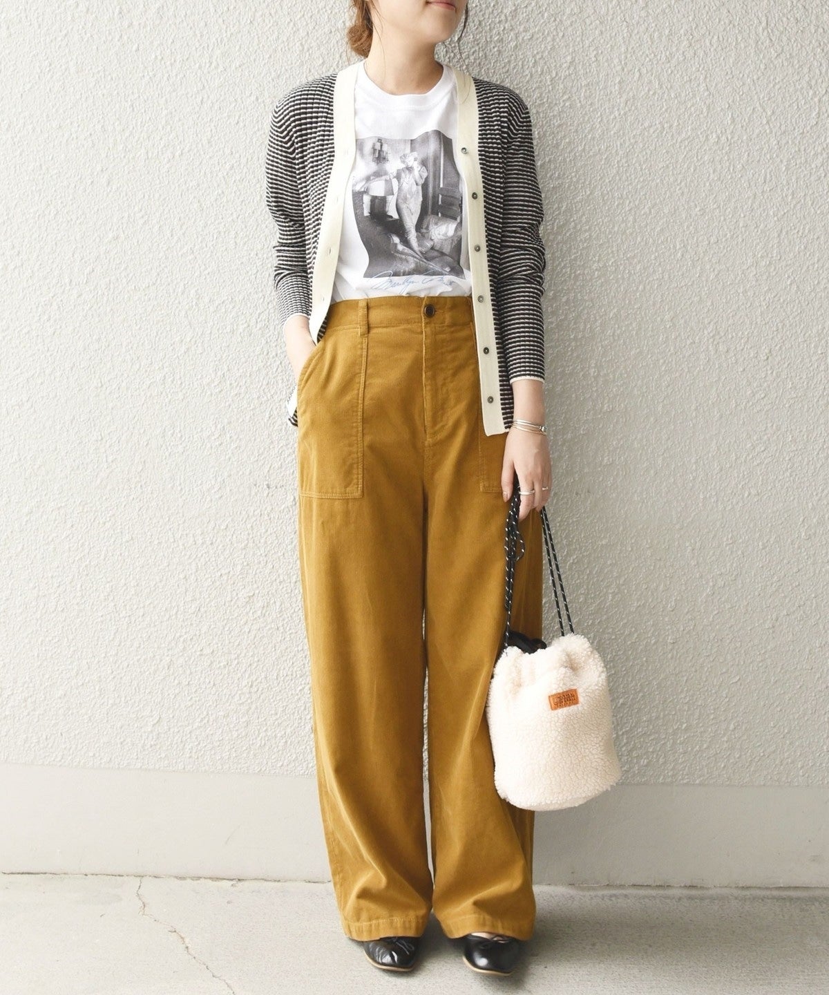 SHIPS any: コーデュロイ ストレート ワイドパンツ