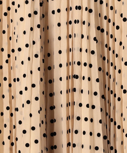 SHIPS any: フロッキー ドット ロング プリーツ スカート