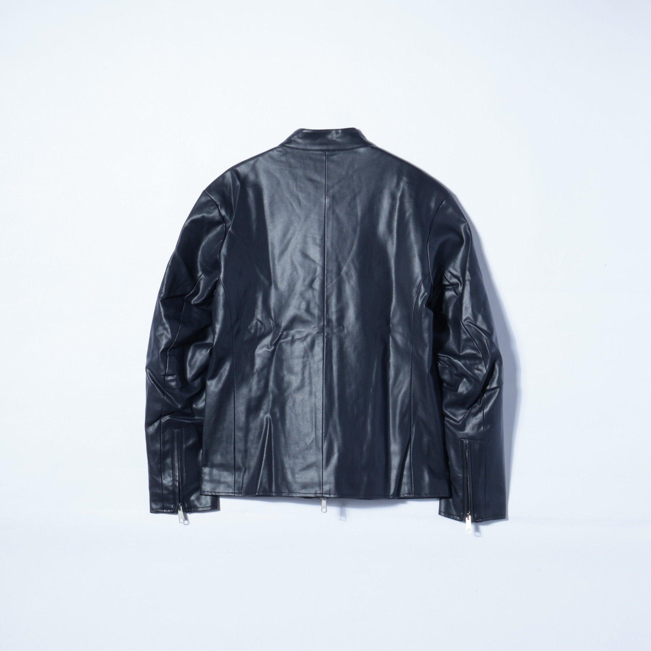 SHIPS: Synthetic Leather シングルライダース ジャケット / L