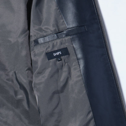 SHIPS: Synthetic Leather シングルライダース ジャケット