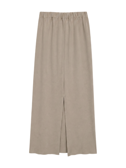 〈手洗い可能〉ECO BLUE(R) リブ ジャージー 2WAY ストレッチ スカート