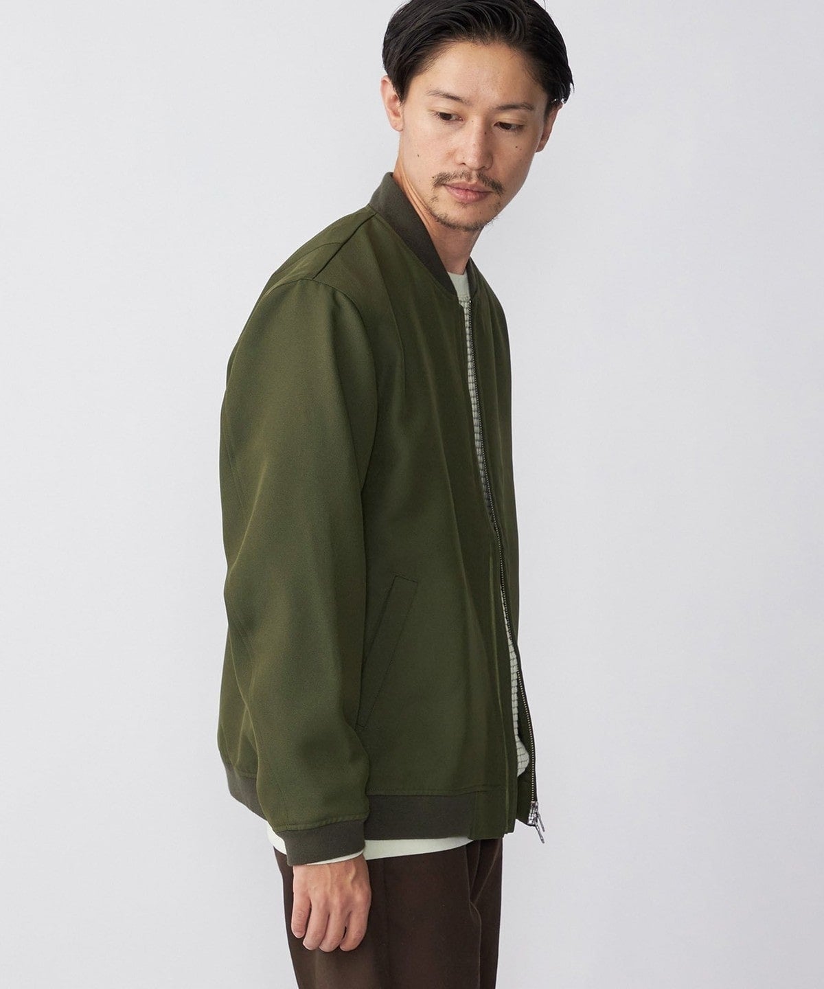 SHIPS: AERO CAPSULE(R) ギャバジン MA-1 リブ ブルゾン