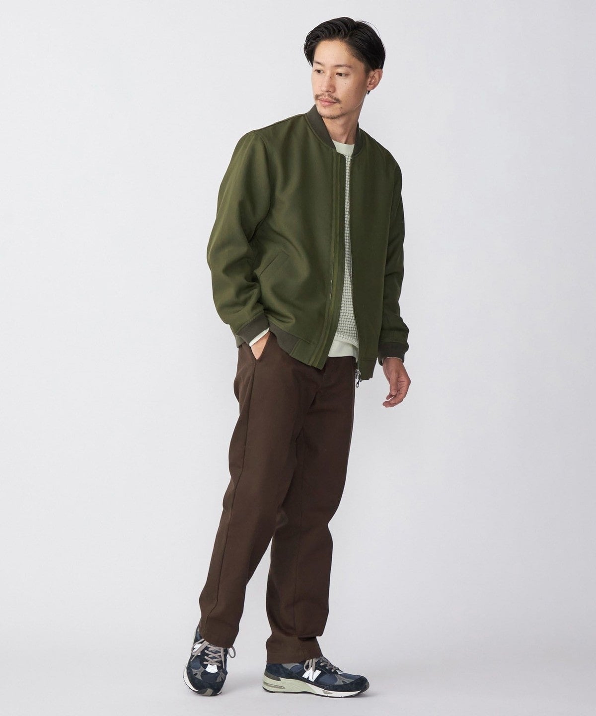 SHIPS: AERO CAPSULE(R) ギャバジン MA-1 リブ ブルゾン